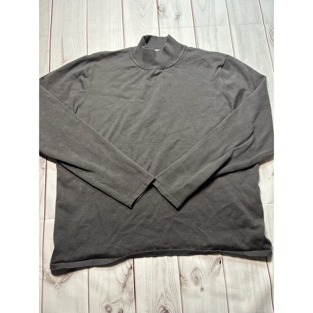 Pendleton Mock Neck Grey Sweater 72% Silk Blend Womens XL Pullover Gray